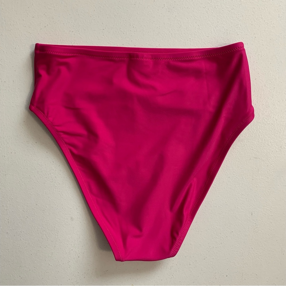 J Crew Pink High-Rise Bikini Bottom Size XS NWT Radiant Fuchsia Swimwear - Picture 4 of 15